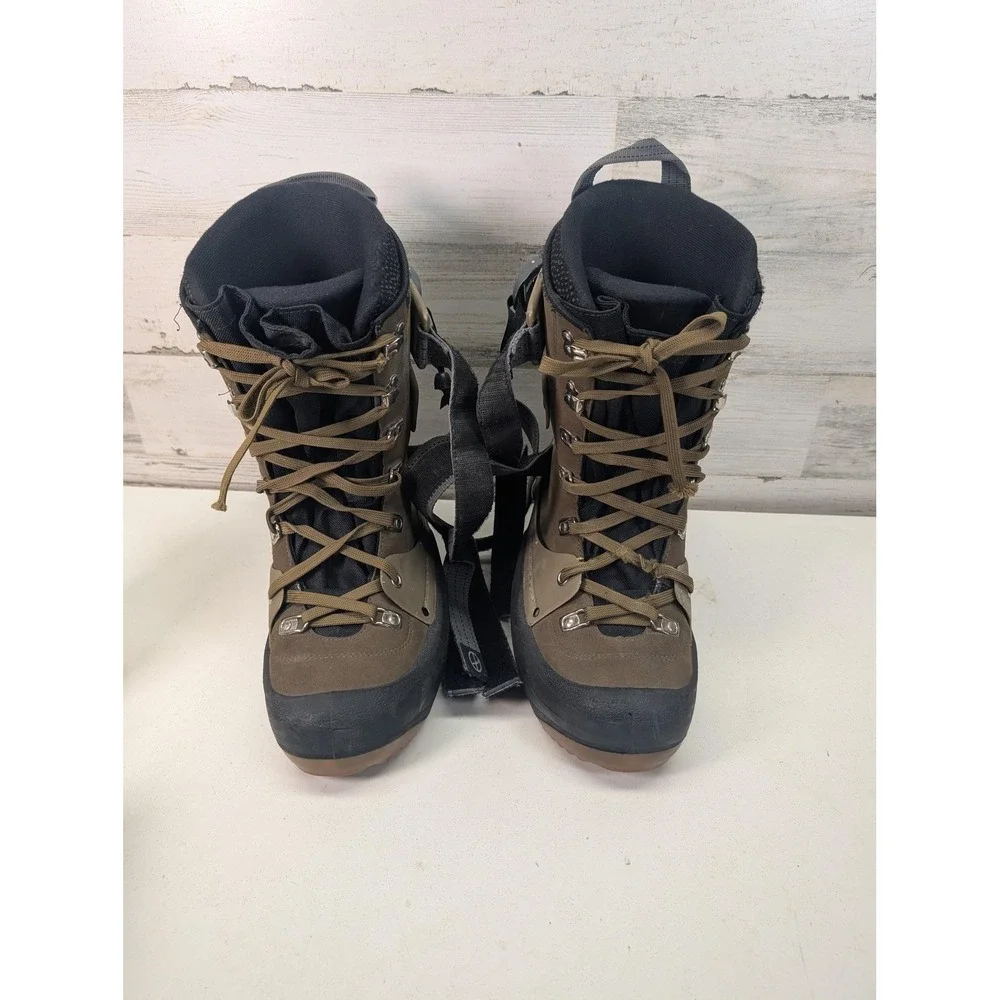 Marker Step-In Snowboard Boots Mens 10 US 43 EU Brown Lace Up Straps Step In